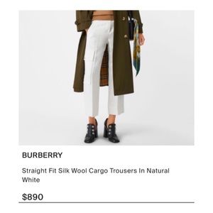 Burberry wool blend pants. Burberry silk trousers
